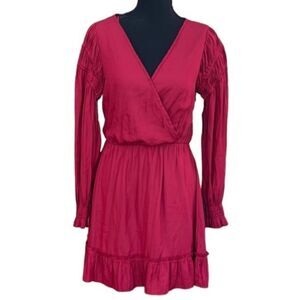 New with tags how. very. loved Lizard Thicket burgundy wrap style dress size M